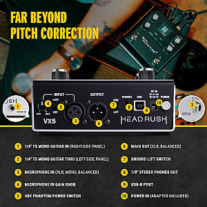 Headrush VX5 Vocal Effects Pedal with Antares AutoTune